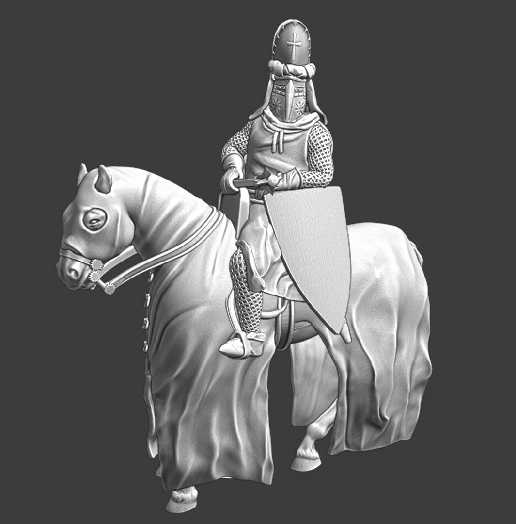Northern Crusades Miniatures Medieval Mounted Bishop of Tartu 28 32 35 40 54mm