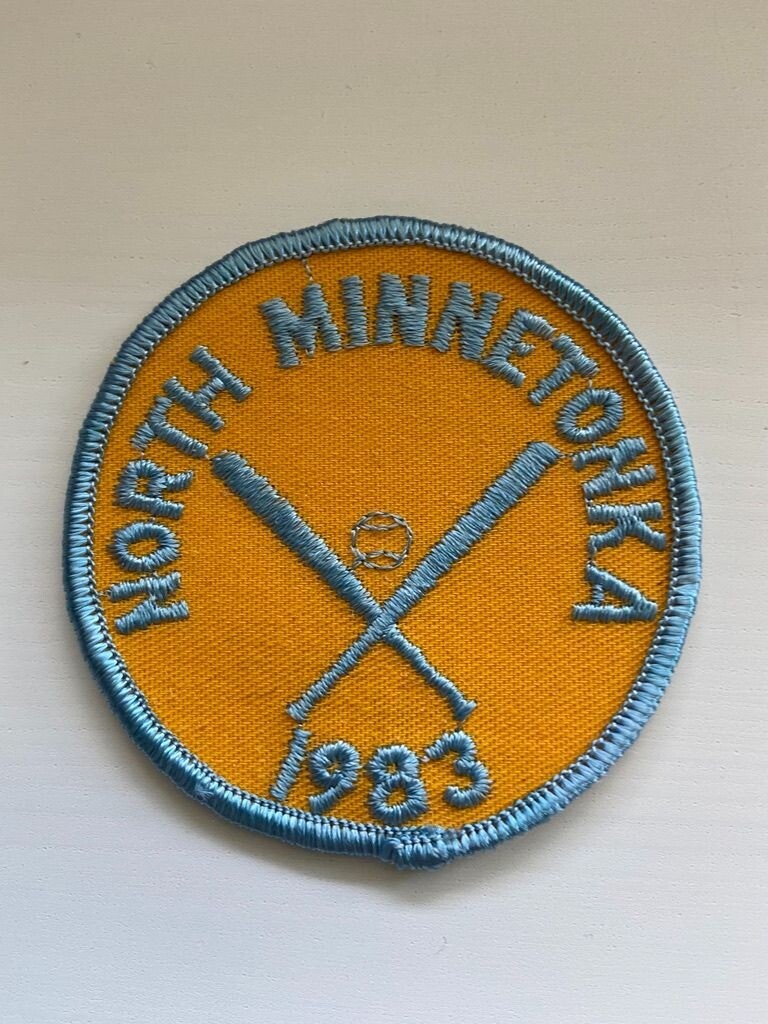Vintage North Minnetonka Minnesota 1983 Baseball Team Collectible Fabric Patch
