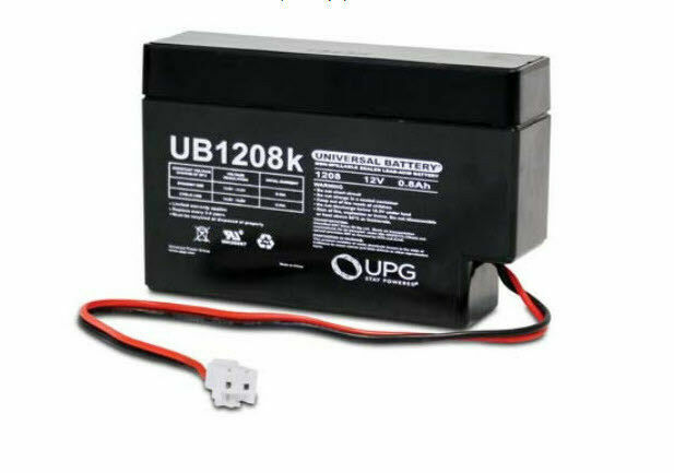 UPG UB1208k 12 Volt 0.8ah JST Connection Sealed Rechargeable Replacement Battery