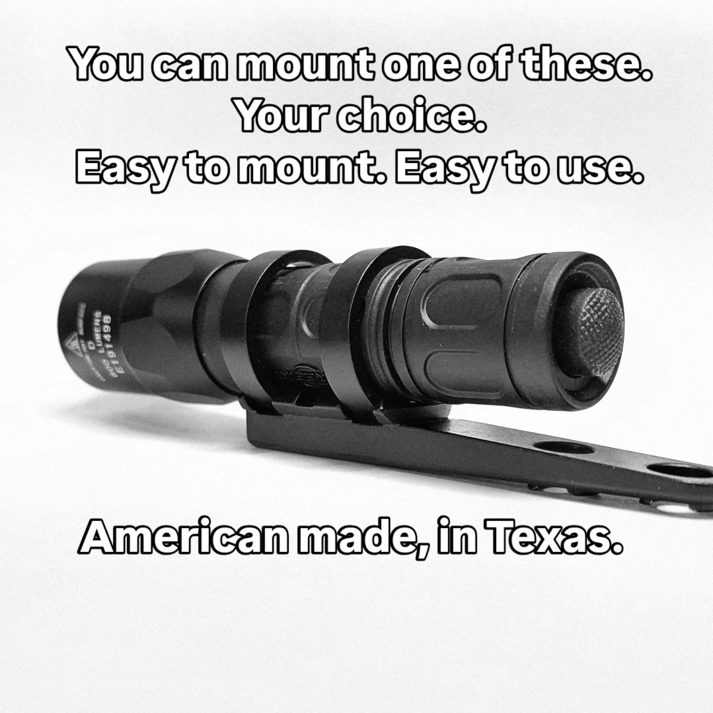 Inline light mount. Fits Primary Arms M-LOK Handguard And Others.
