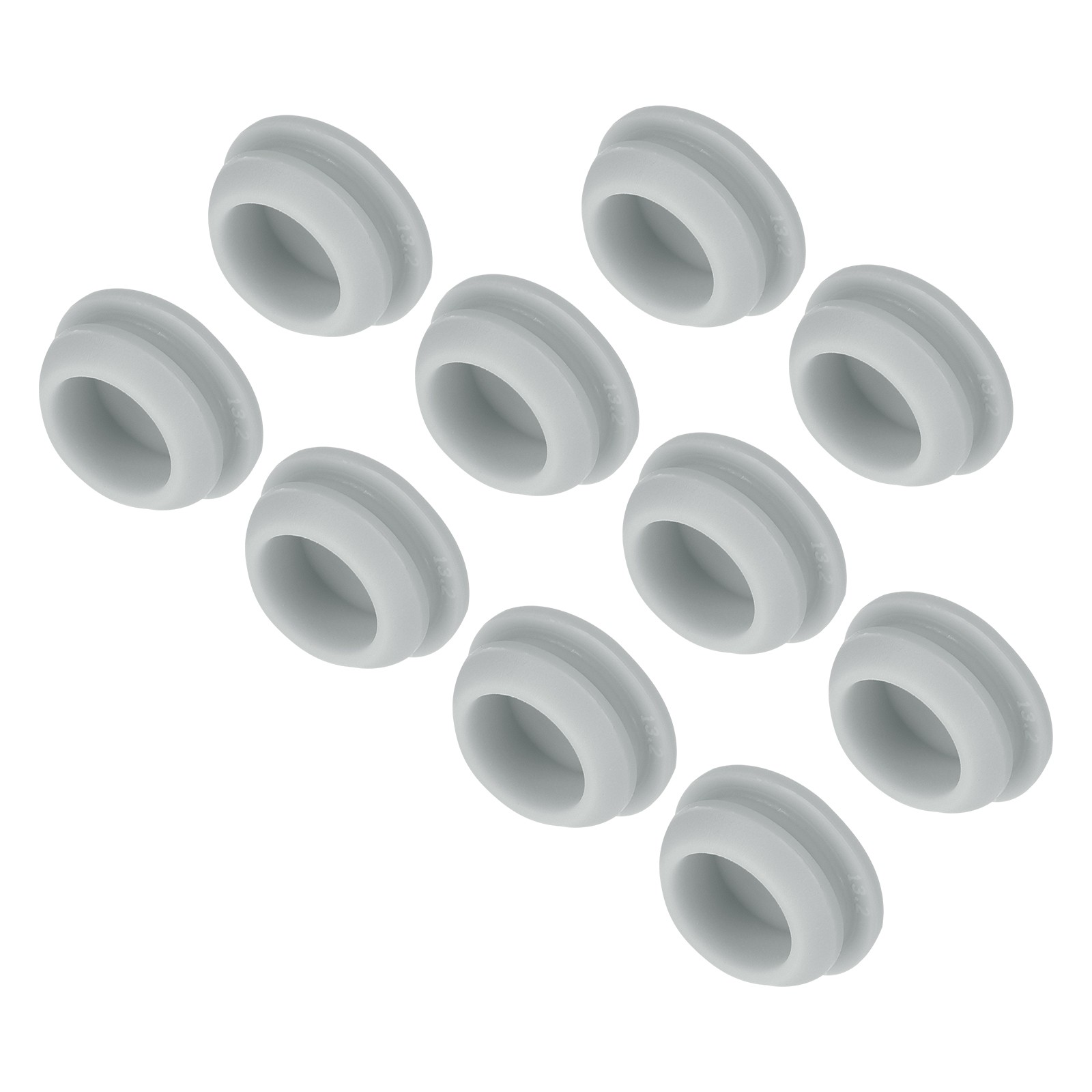 10pcs Silicone Snap in Locking Hole Plugs,13mm Narrow Groove 2mm Grey