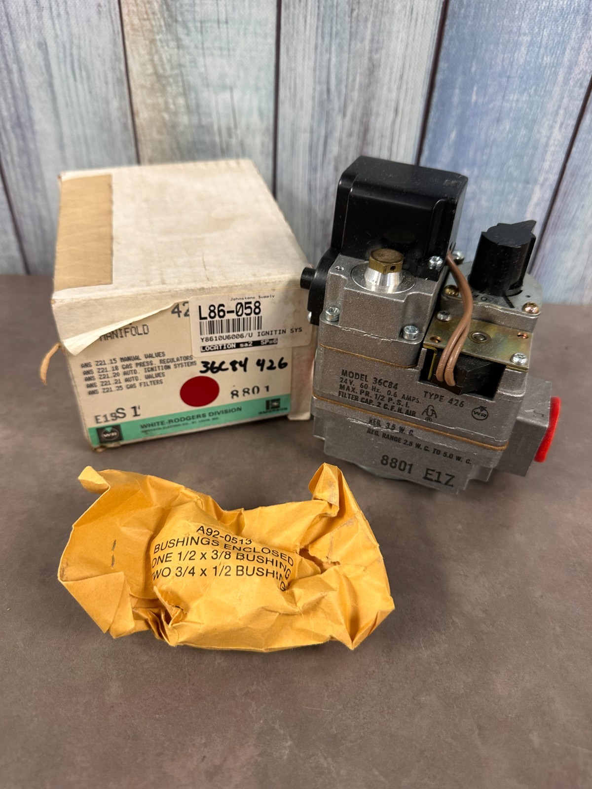 White Rodgers 36C84 426 Gas Manifold Valve 36C84 426, L86-058