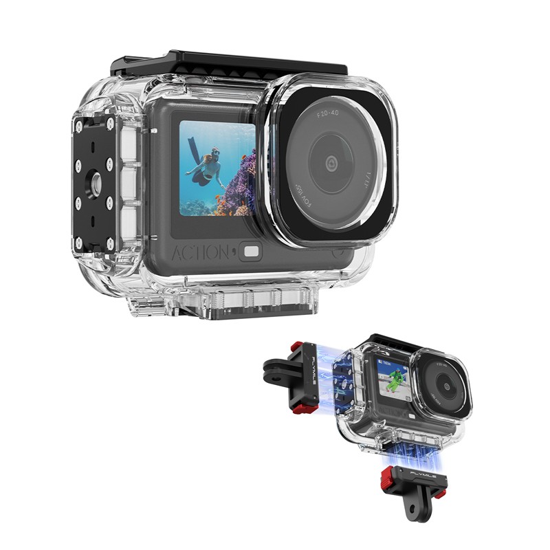 Magnetic Port Waterproof Housing Cover Dive Case For DJI OSMO Action 6 Camera