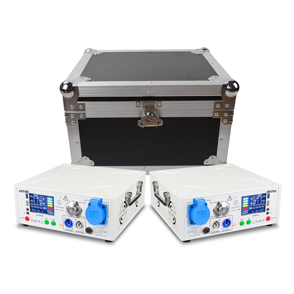 2units 1500W Cold Spark Machine Battery Pack Powered Base with Flight Case