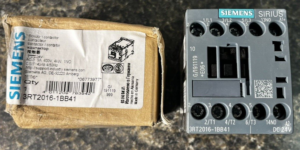 New OPEN BOX Siemens Sirius 3RT2016-1BB41 / 3RT20161BB41 Contactor