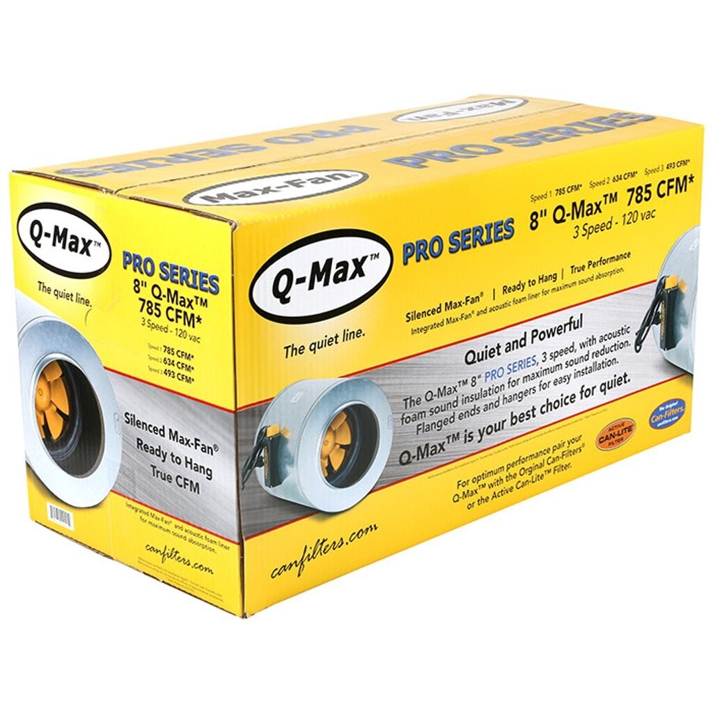 Can Fan Q-Max 6" 400cfm Quiet Inline Exhaust Ventilation w/ Muffler ~NEW~