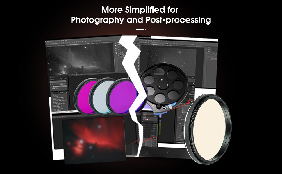 SVBONY SV220 H+O 7nm + 3nm 2'' Dual-Band Filter Set + M42-M48 Filter Drawer