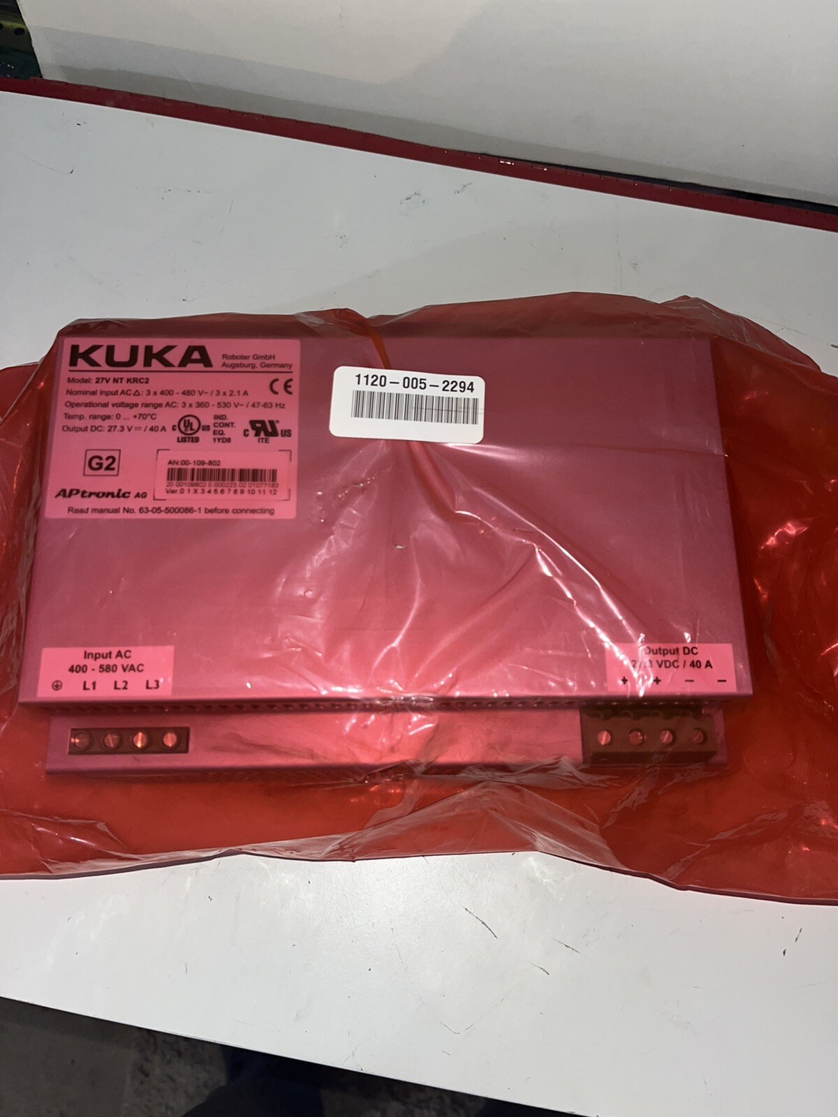KUKA 27VNTKRC2 POWER SUPPLY UNIT New Sealed Bag Fast Shipping