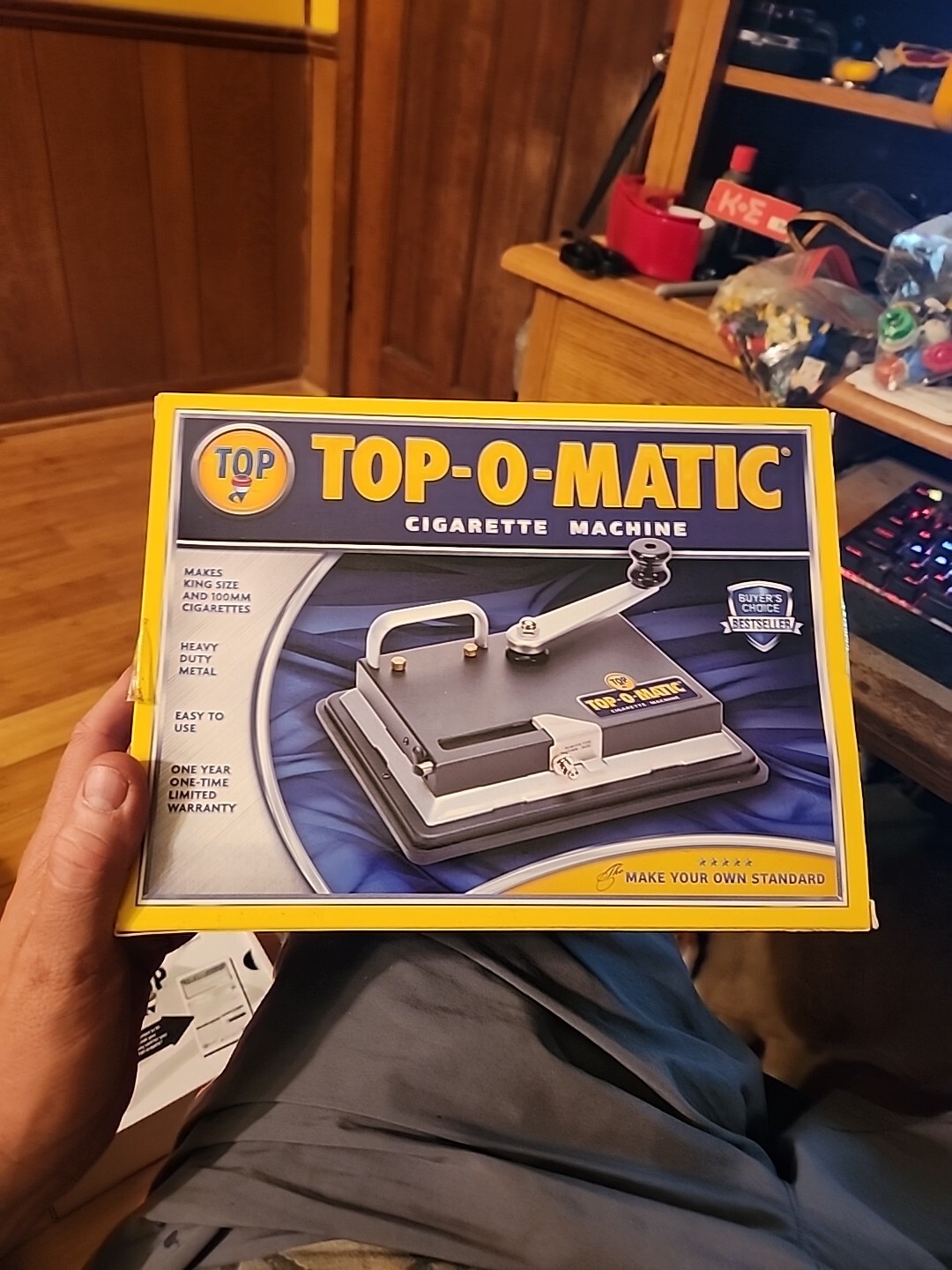 Top-O-Matic Cigarette Rolling Machine New in Box TMACH-EA-AD-CACA