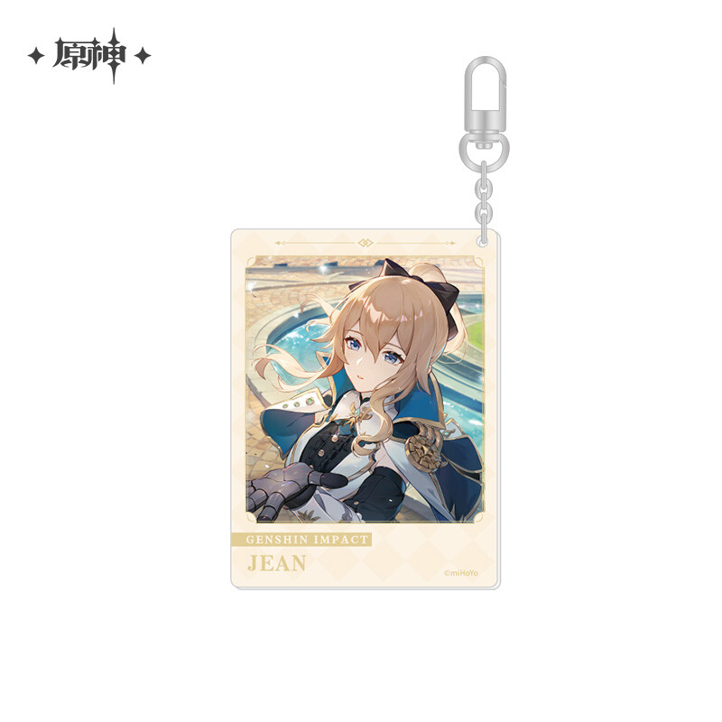 miHoYo Genshin Impact Jean 2022 Happy Birthday Keychain Official Acryl Keyring