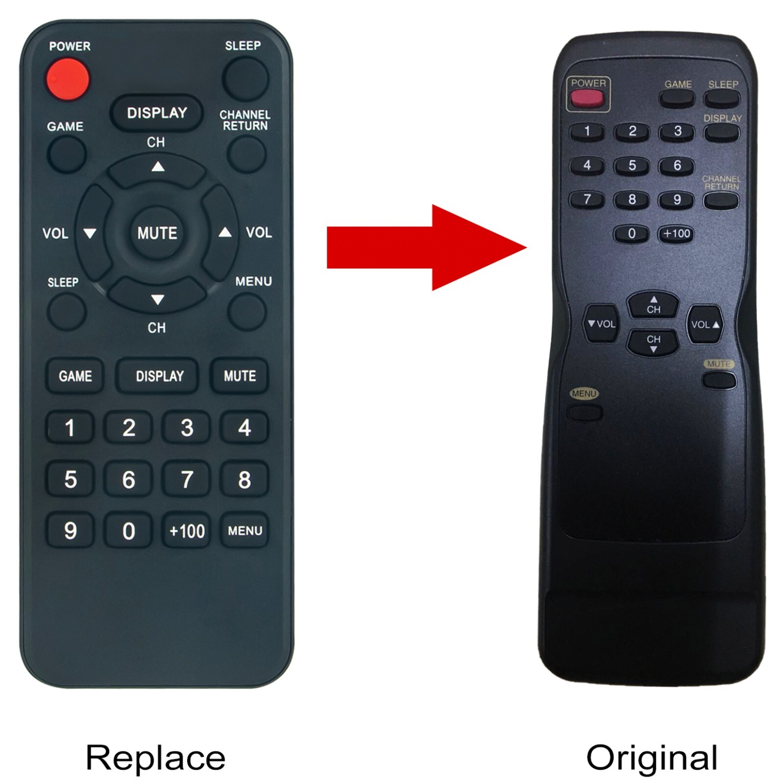 NE121UD Replace Remote for Sylvania TV 6427TFY SST4274 6419TEY 6413TG SST4273