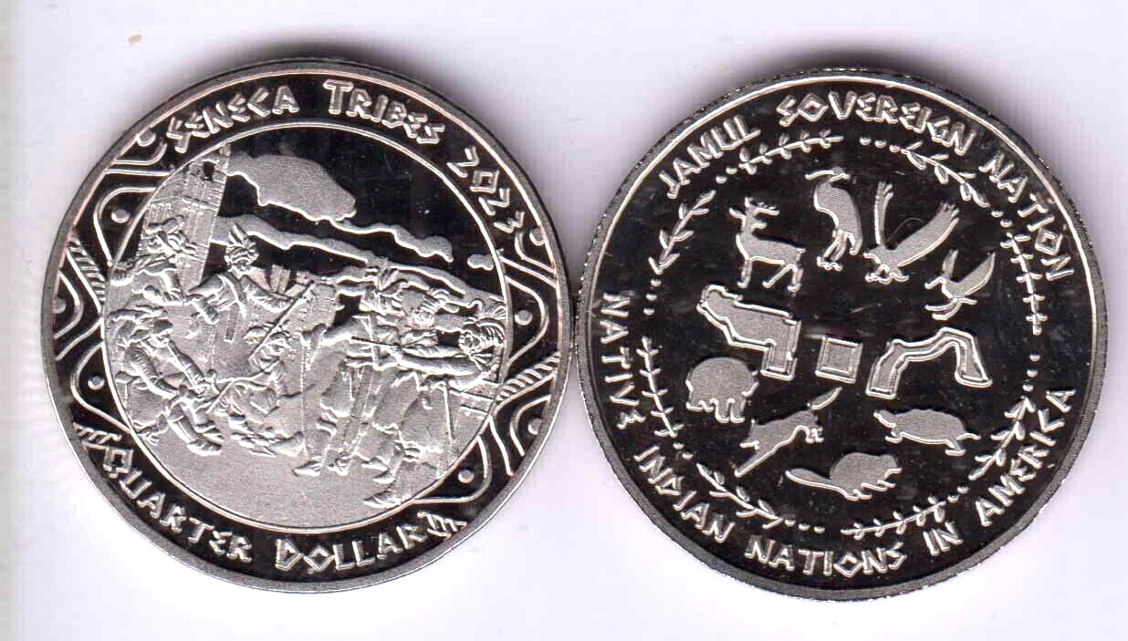 USA Indian Tribe SENECA 25 Cents 2023, unusual coinage