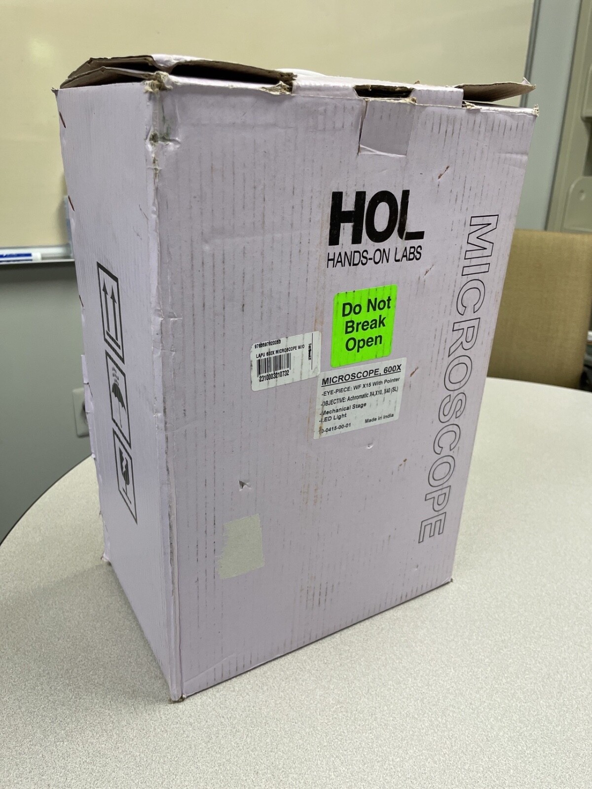 HOL microscope 600X Stage LED light Hands on Lab, BRAND NEW - Open Box