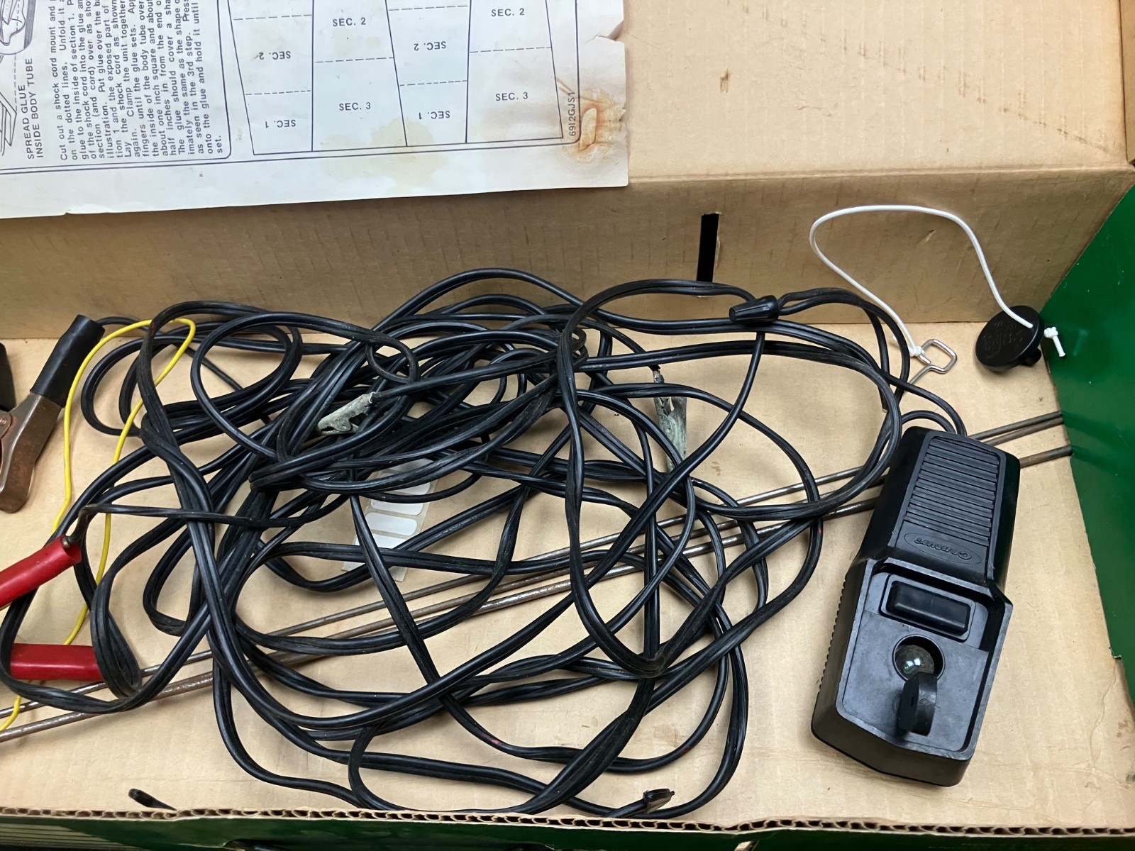 Vintage Centuri Field Box & Parts, Including Launch Controller & 3 pc Launch Rod