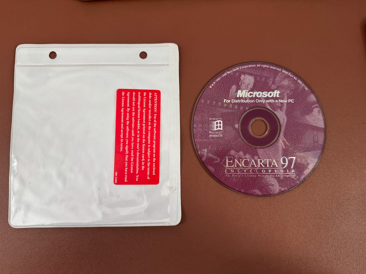 Vintage Microsoft Encarta 97 CD for Windows 3.1/95