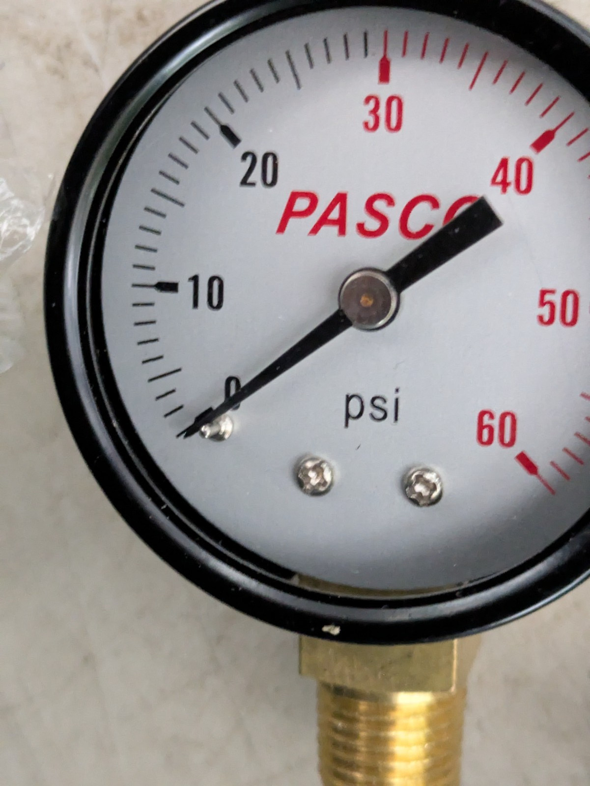 Pasco #1728 2"  Pressure Gauge  0-60  New in Box