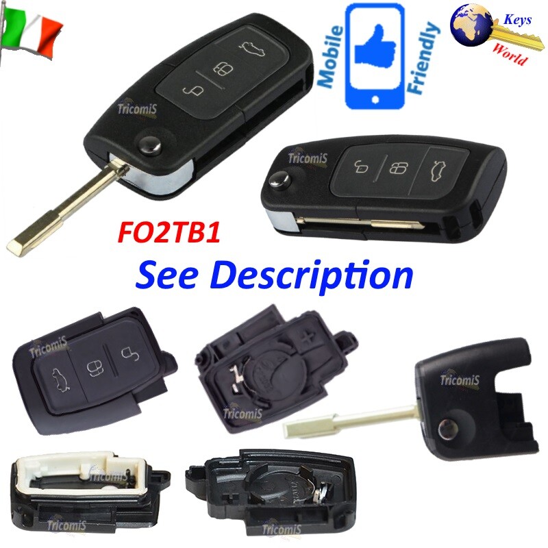 Key Blank Shell Case Cover FO2TB1 3 Buttons Flip Blade GFOTB1C2 for FORD Fiesta