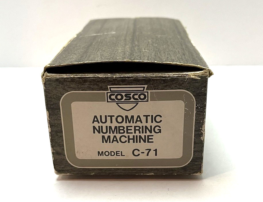 Cosco Automatic Numbering Machine Model C-51 ~ 7 Movements with Instructions