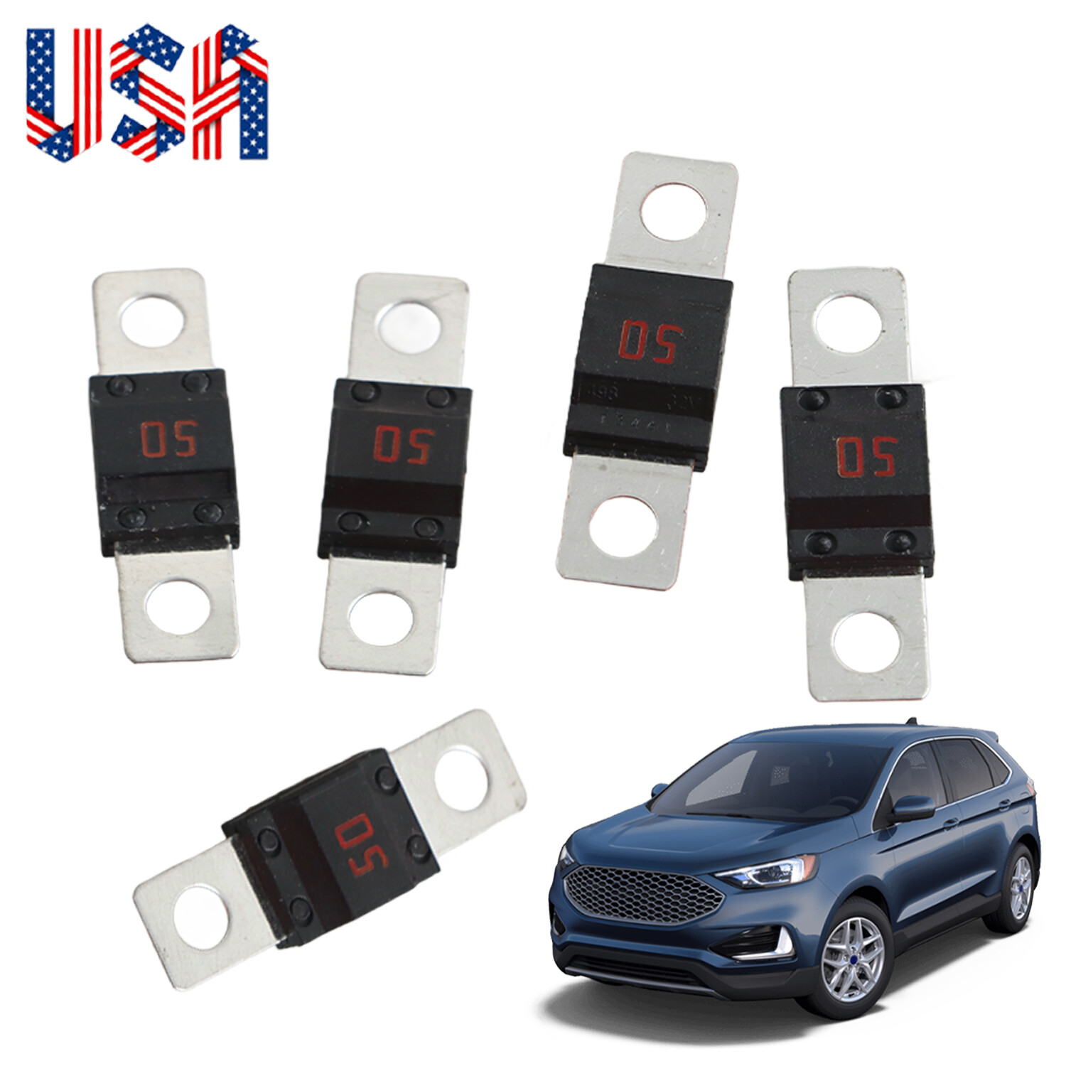 5Pc 50A Fuse Fit for 2012-2018 Ford Focus CV6Z-14526-CA