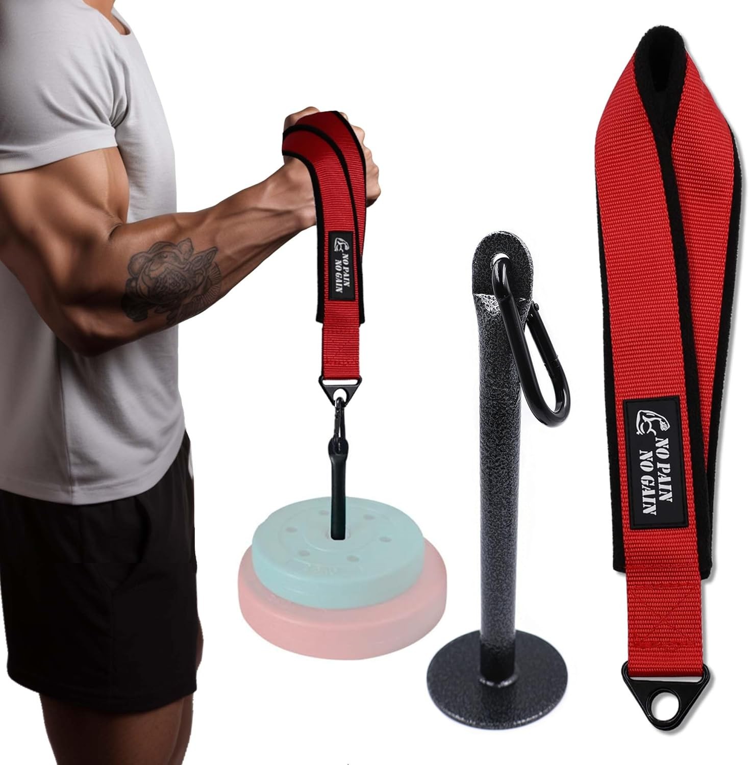 Arm Wrestling Training Strap Wrist Forearm Strengthener Grip Trainer Gym Kit Set