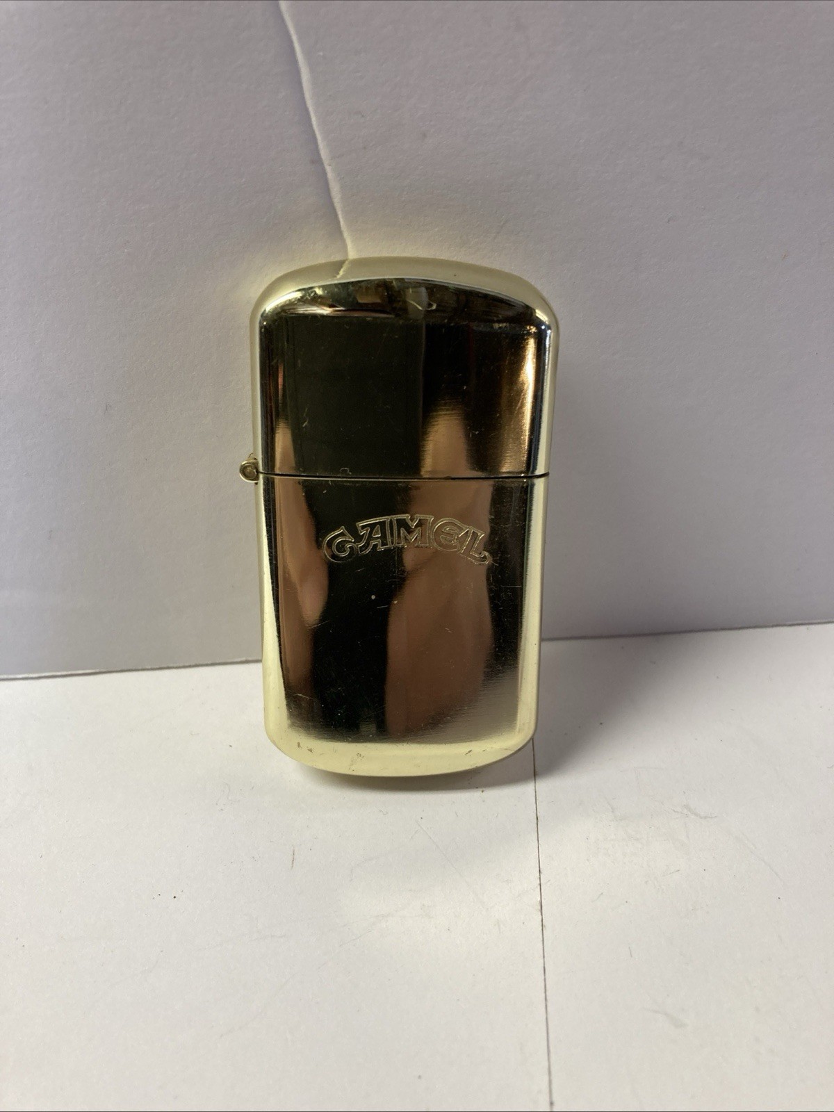 Vintage New Gold Flip Top Camel Lighter Never Fired