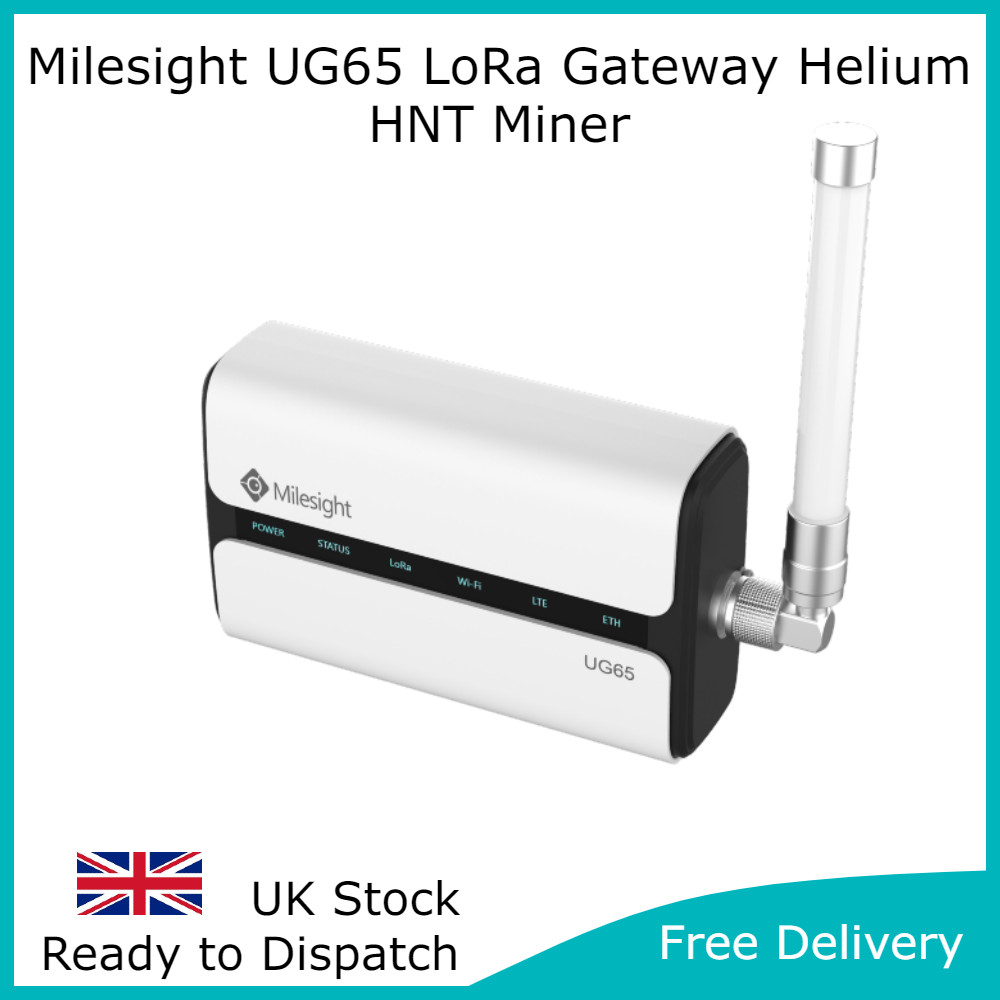 Milesight UG65 Helium HNT Miner LoRa IOT Hotspot LoRaWAN Crypto Mining 868MHz UK