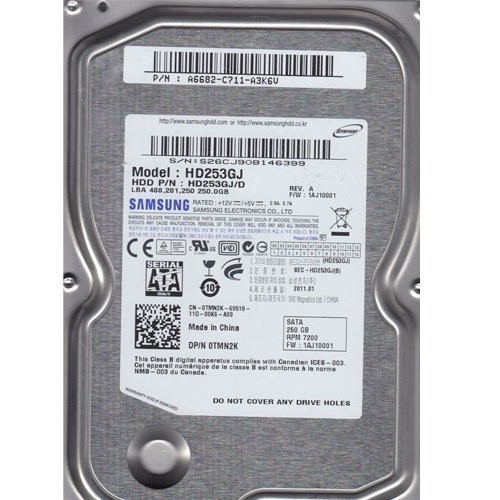 SAMSUNG HD253GJ 0TMN2K FW:1AJ10001 250GB 7200 3.5" Hard Drive Tested Working