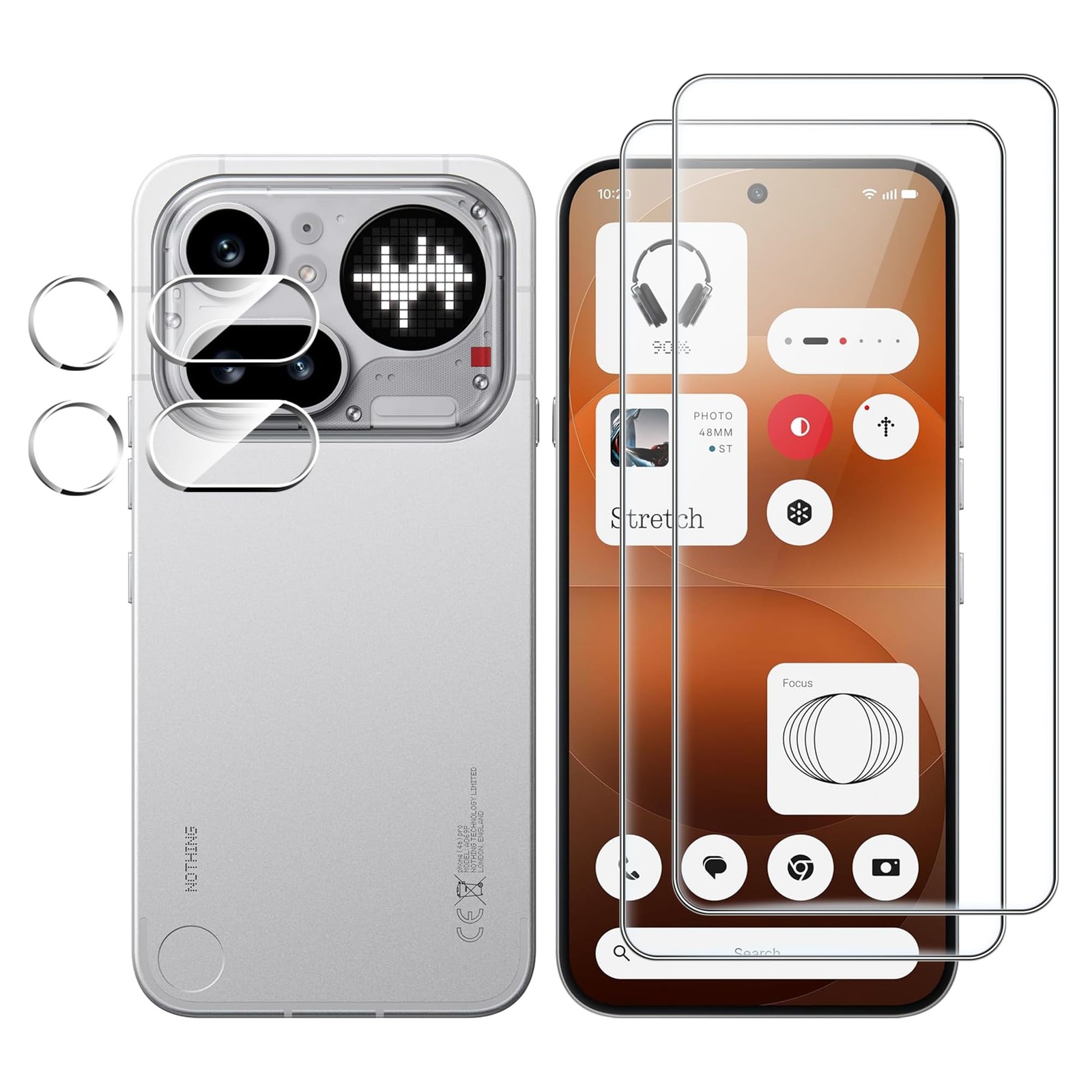 for Nothing Phone (4a) Pro Screen Protector with Camera Lens Protector,9H Har...