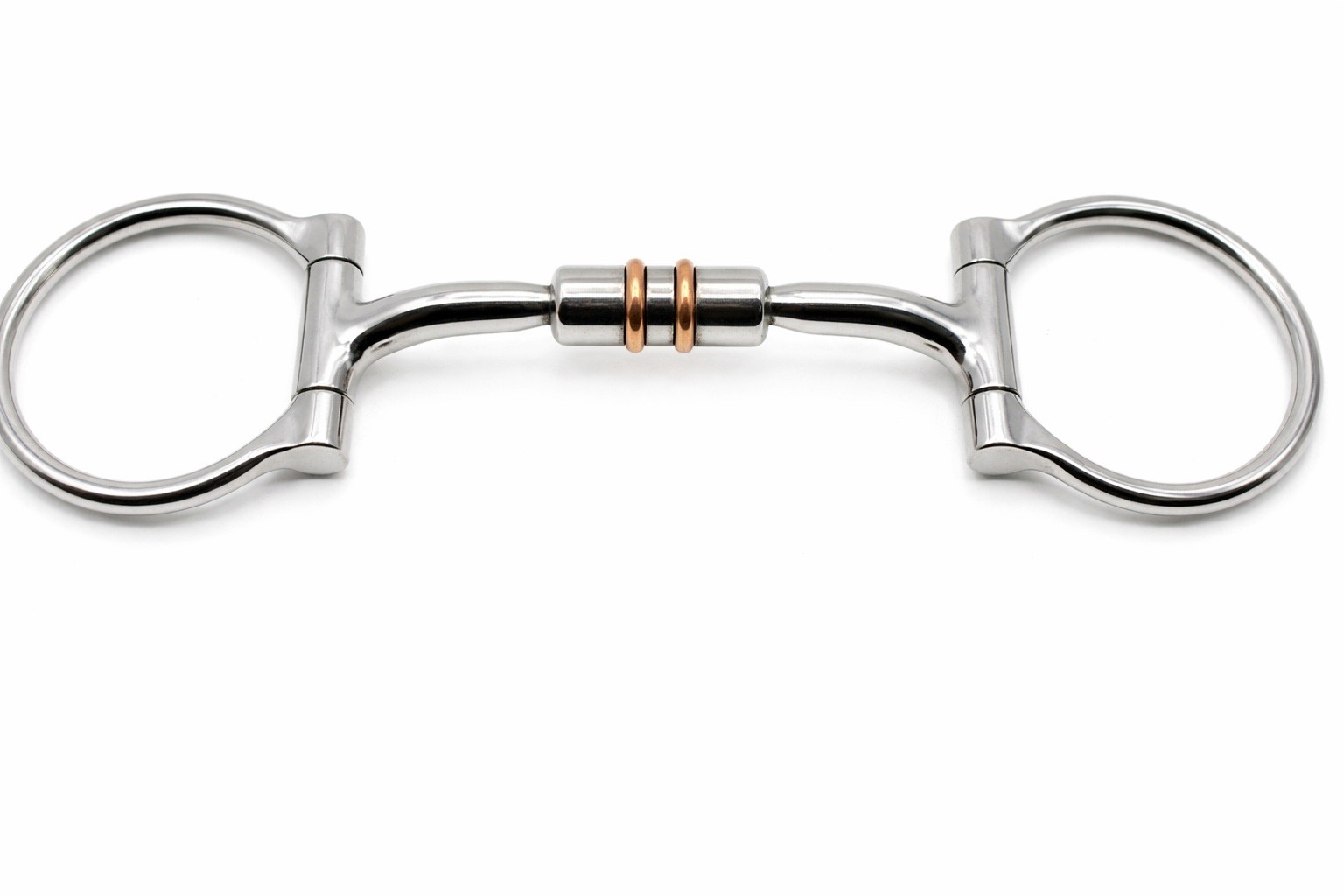 Horse Stainless Steel Mouth D-Ring Comfort Snaffle Horse Bit Copper Rollers