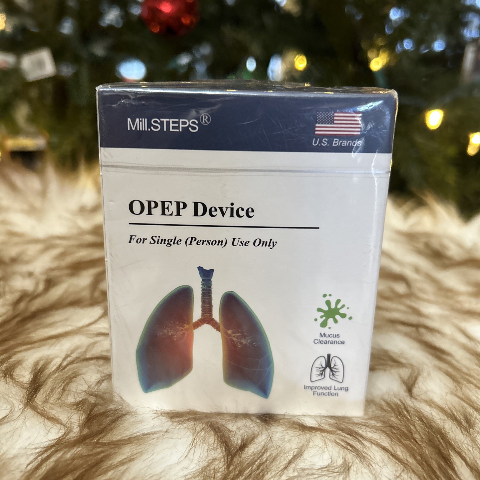 Mill.Steps Lung Expansion & Mucus Removal Device OPEP Therapy New in Box