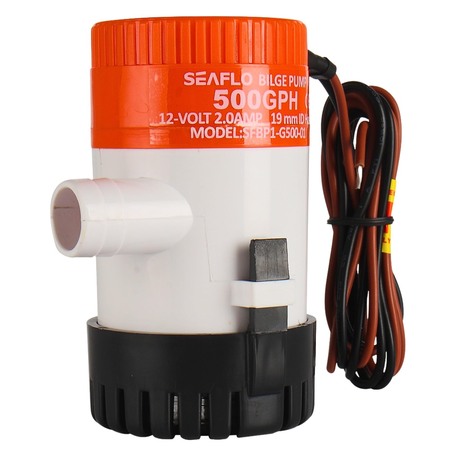 SEAFLO Submersible Bilge Pump 500 GPH 12V Marine Pump Quiet Durable 4 Year Wa...