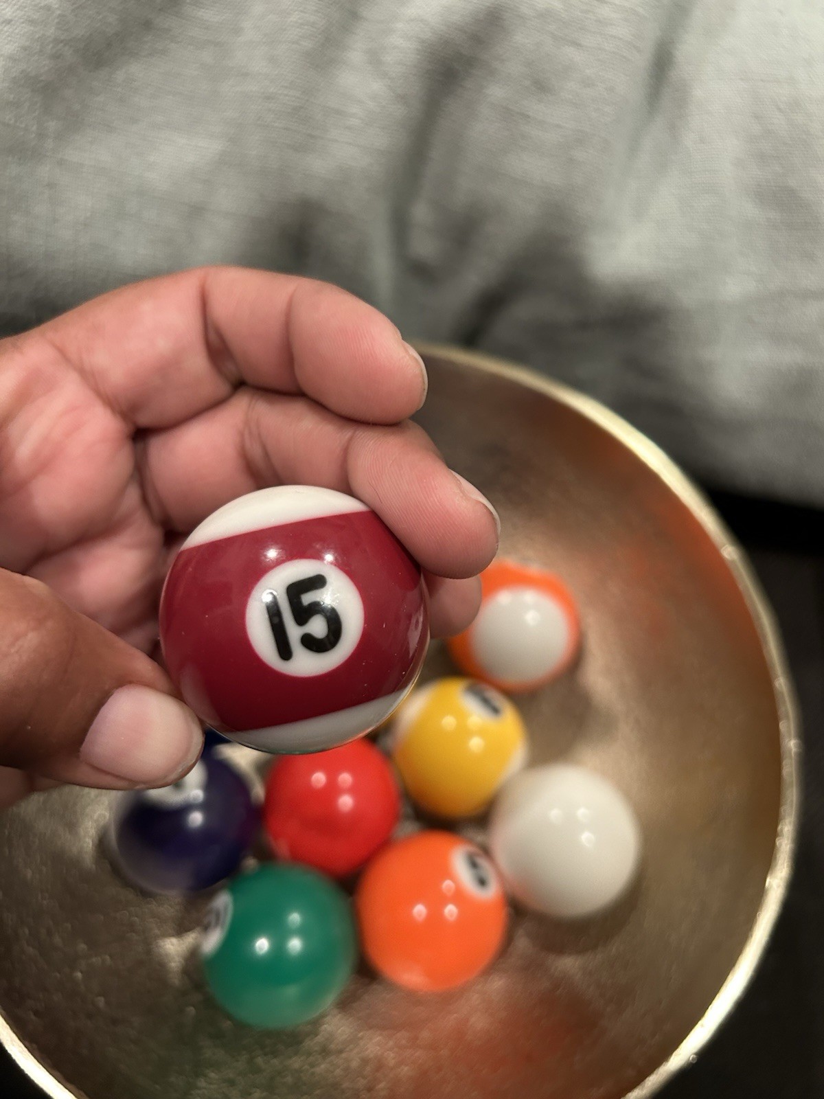Mini Pool Balls (12 Count) Missing #7,8,12,14