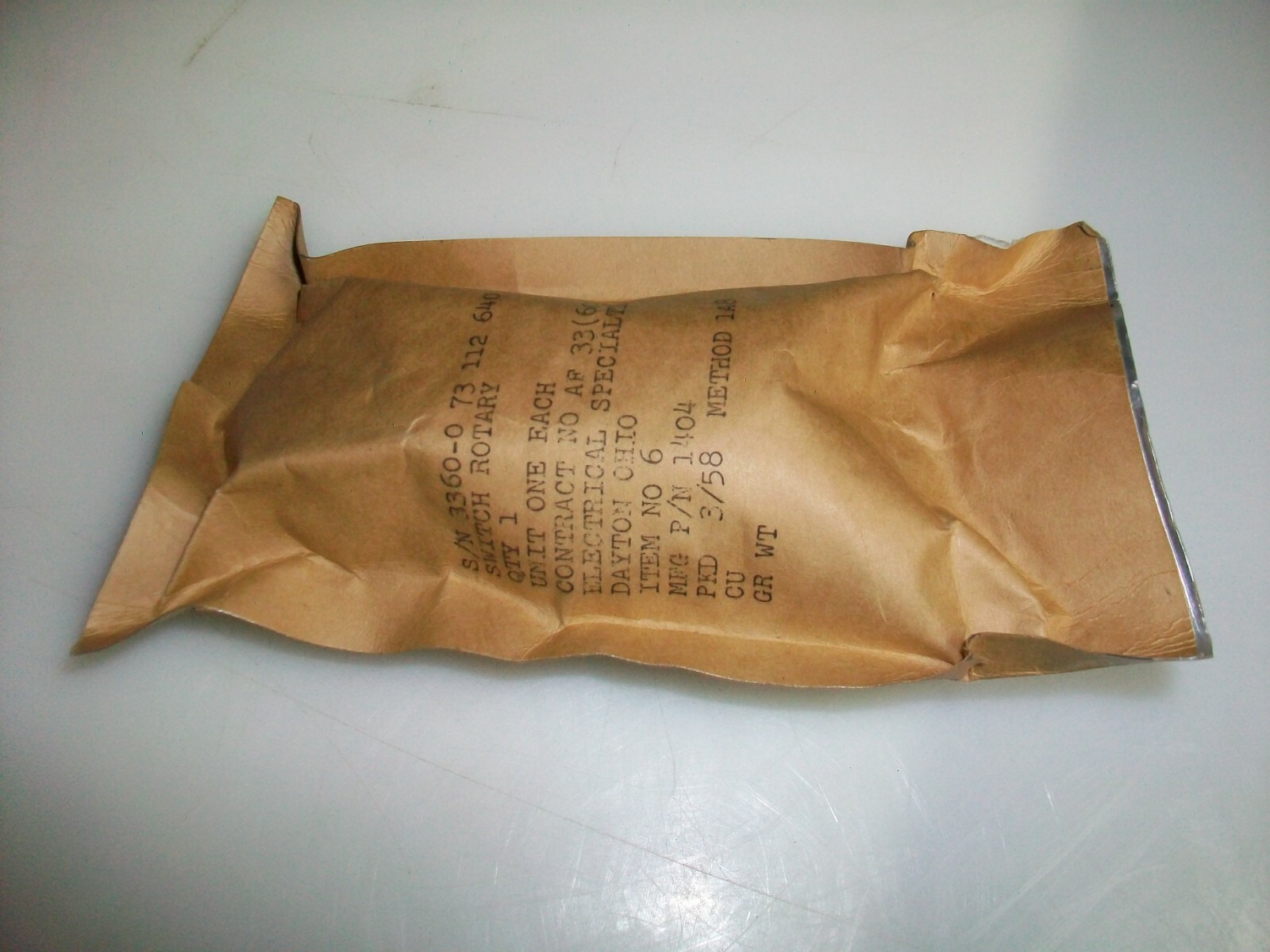 CENTRALAB CRL 1404 5 POSITION 2 POLE ROTARY SWITCH