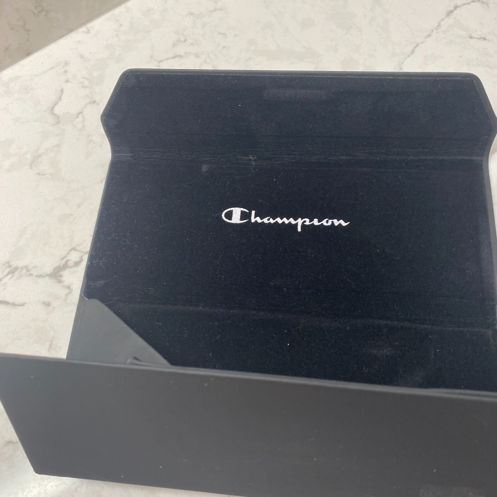 Champion Black Sunglasses Triangular Foldable Hard Case with Cleaning Cloth