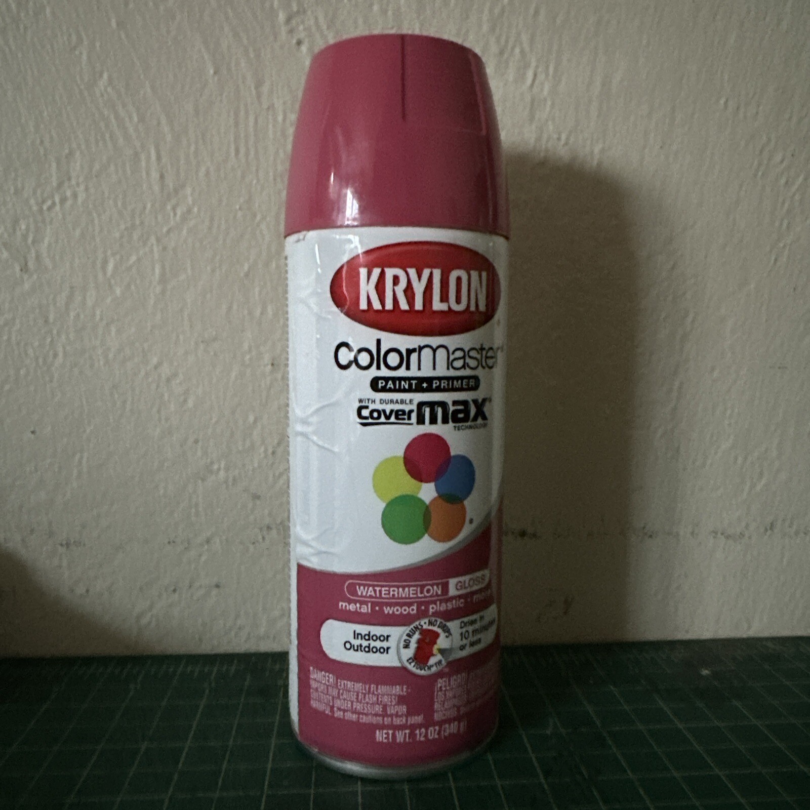 Krylon ColorMaster 53533 Watermelon Gloss Acrylic Enamel spray paint 12 oz metal