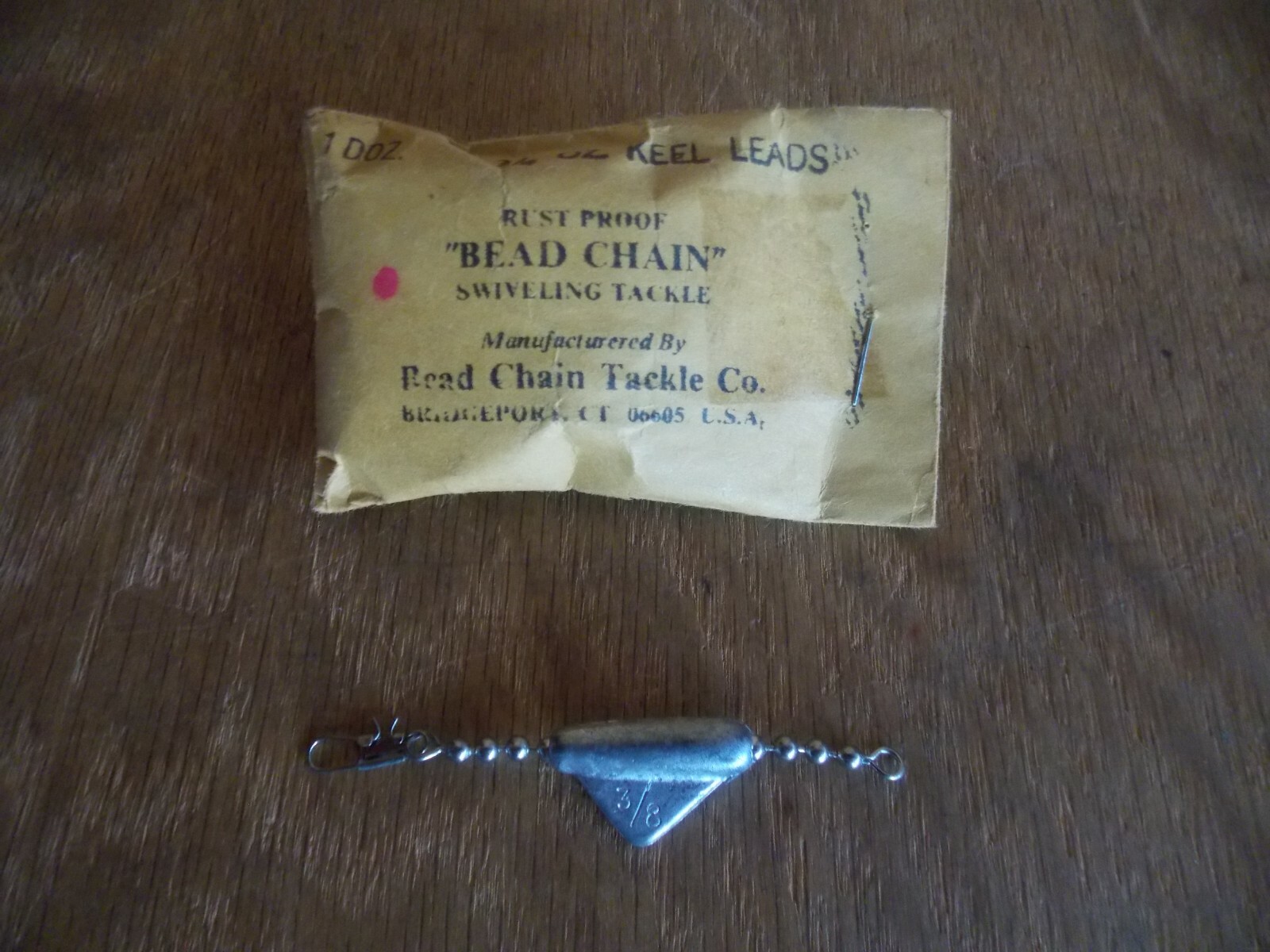 12 NEW Bead Chain Tackle Co. 3/8oz Keel Leads Bead Chain Swiveling Tackle  12/26