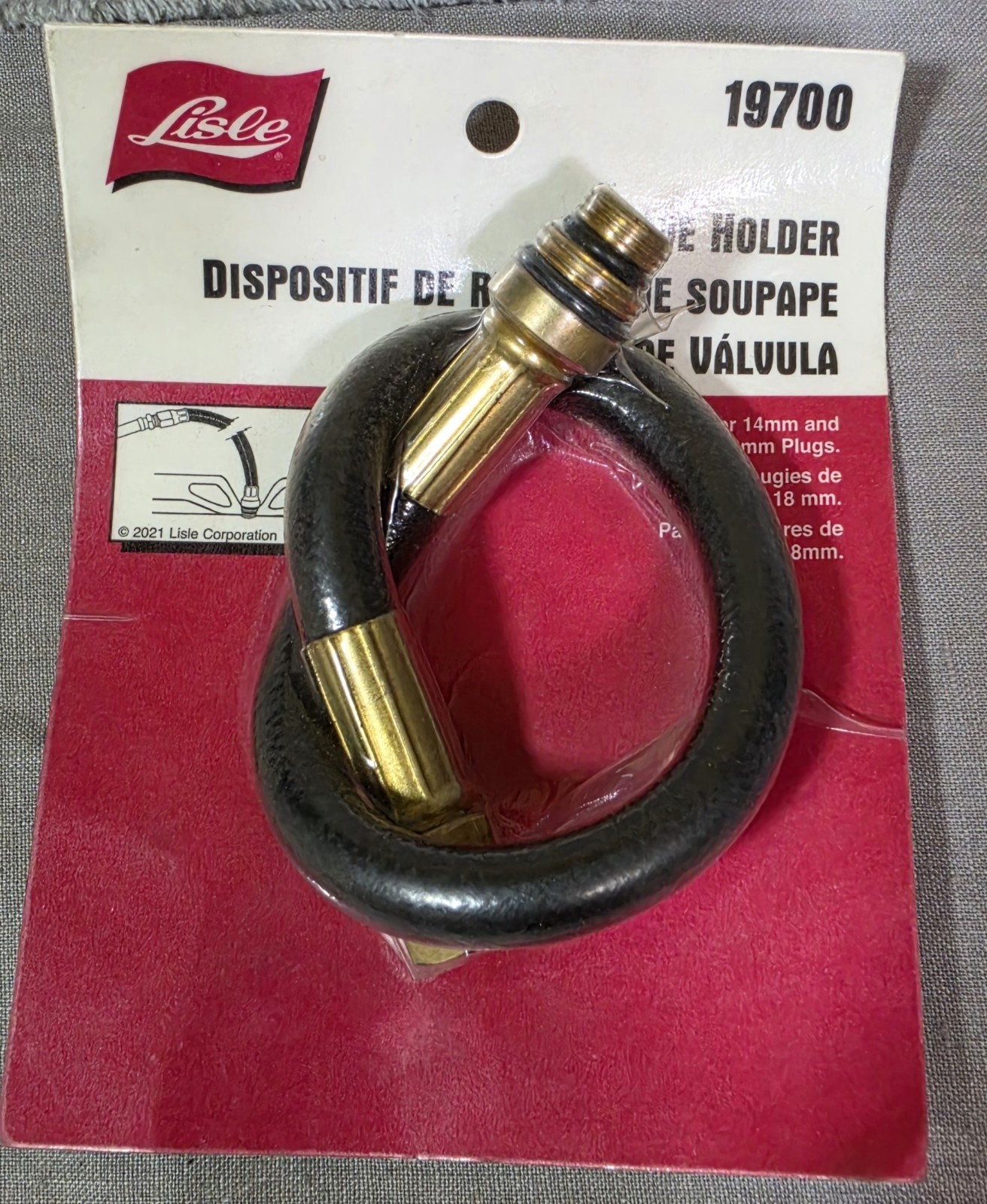 Lisle Air Operated Valve Holder 19700 For 14mm and 18mm Spark Plug Threads
