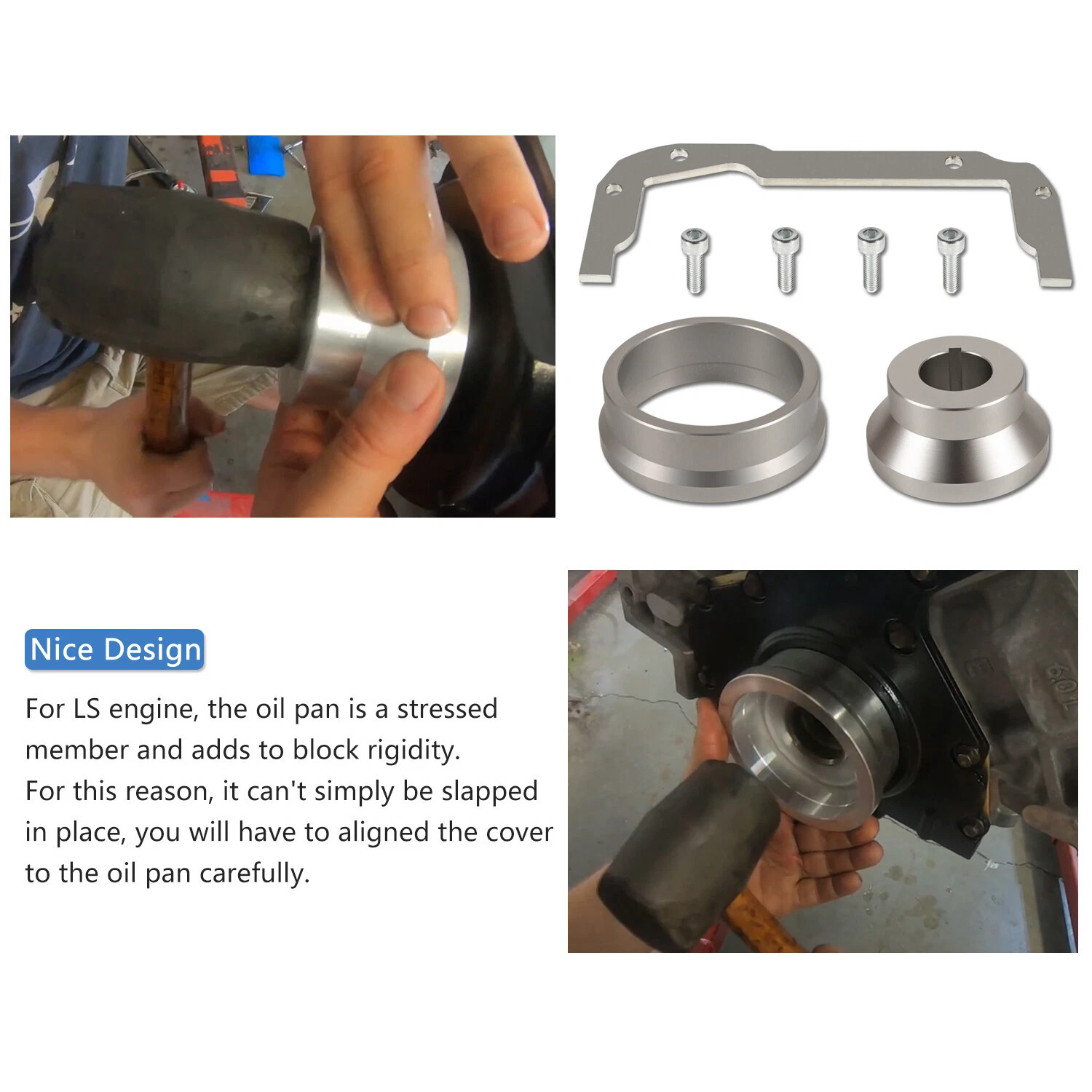 Front and Rear Cover Alignment Tool & Oil Pan Alignment Tool for LS Engines