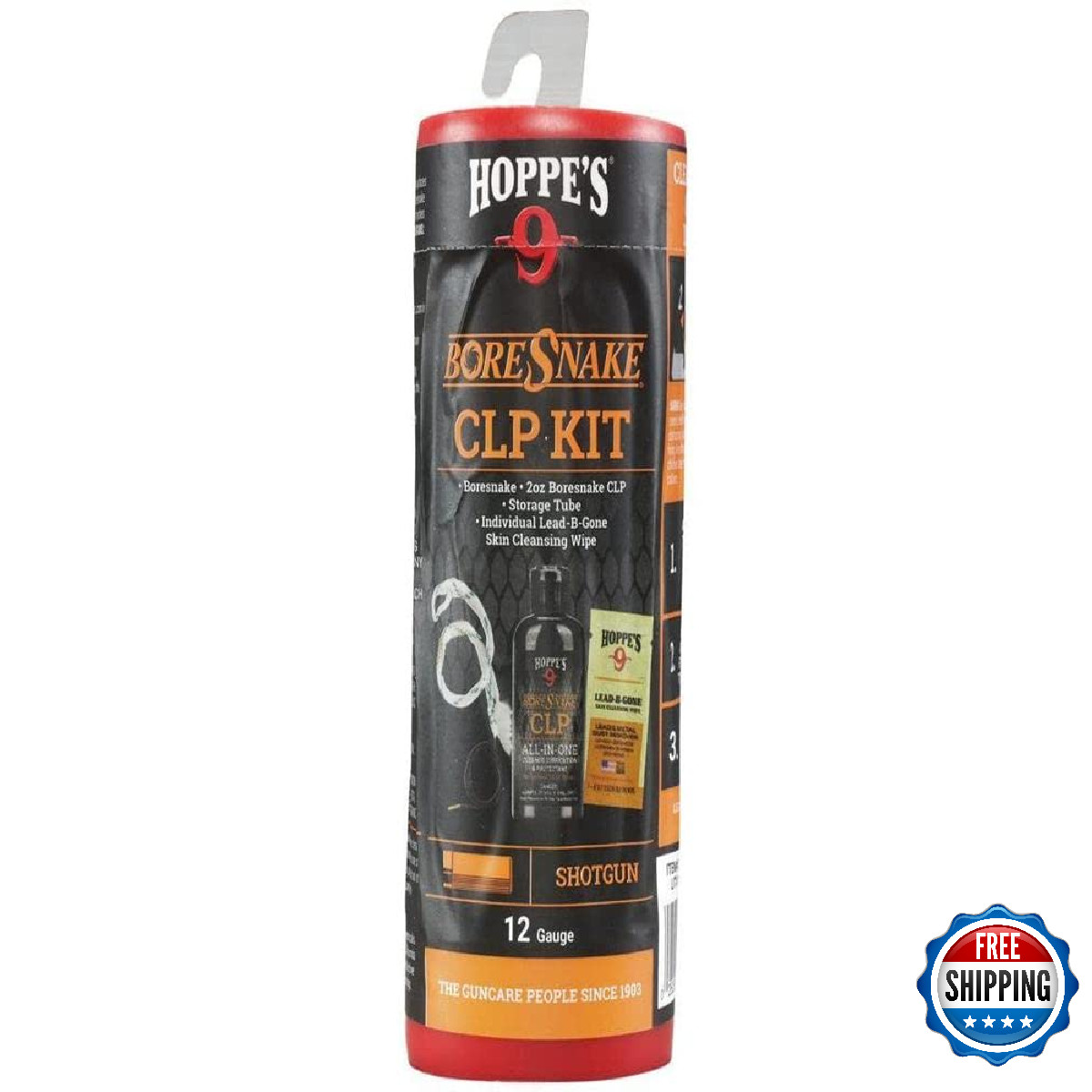 Hoppes CLP Cleaning Kit 12 Gauge Shotgun Boresnake Gun Cleaning Kit 210012