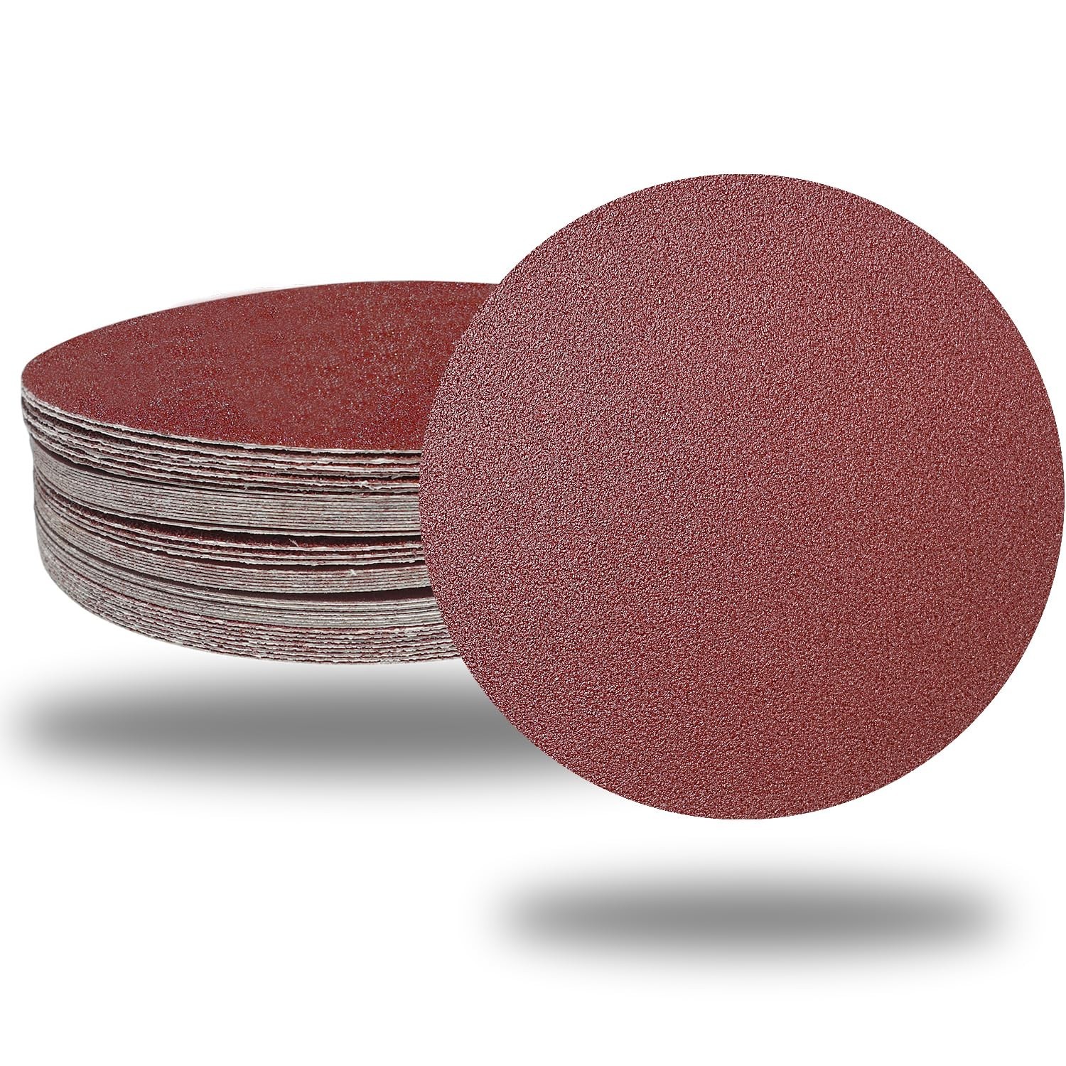 Premium 60 PCS 6" PSA Sanding Discs - 10 Each of 80 100 120 180 240 400 Grit ...