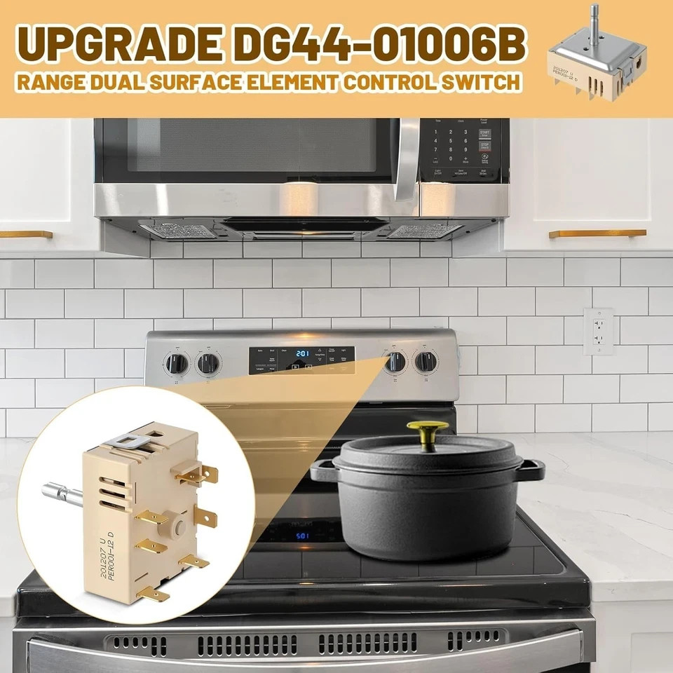 DG44-01006B Dual Burner Infinite Switch Samsung Range Oven Control PER001-12D