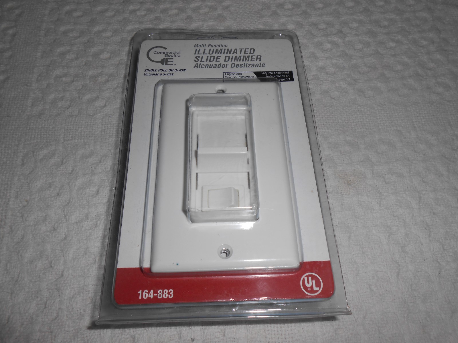 NEW COMMERCIAL ELECTRIC ILLUMINATED SLIDE DIMMER 120V 600W #164-883 / SEALED