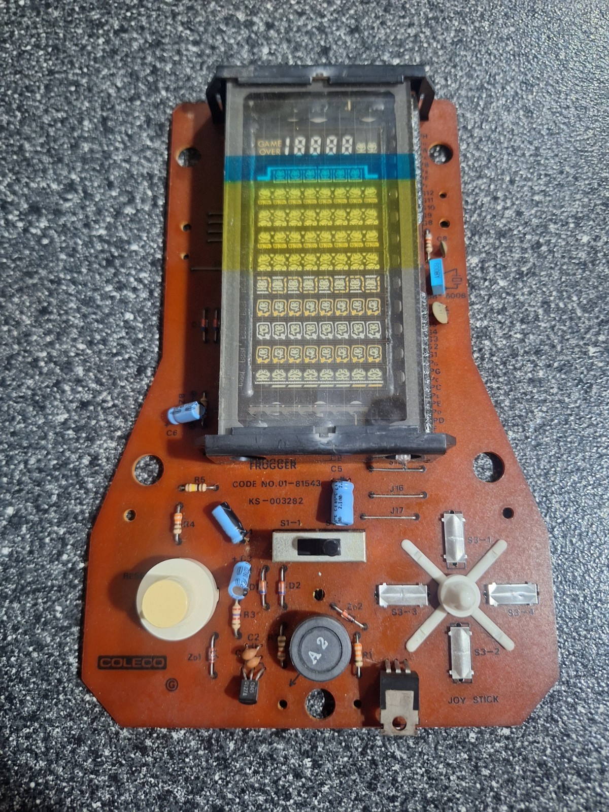 Tabletop Arcade Coleco Frogger Main Board LCD Parts Motherboard Untested