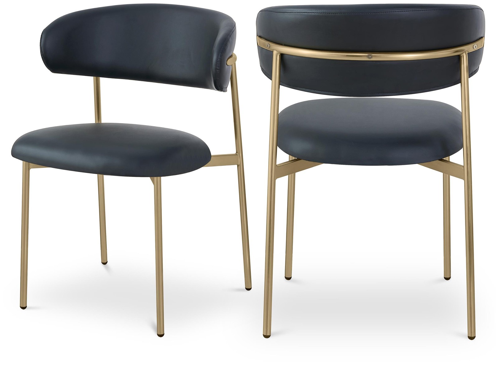 Meridian Furniture Lupita Black Vegan Leather Dining Chair (Set of 2)