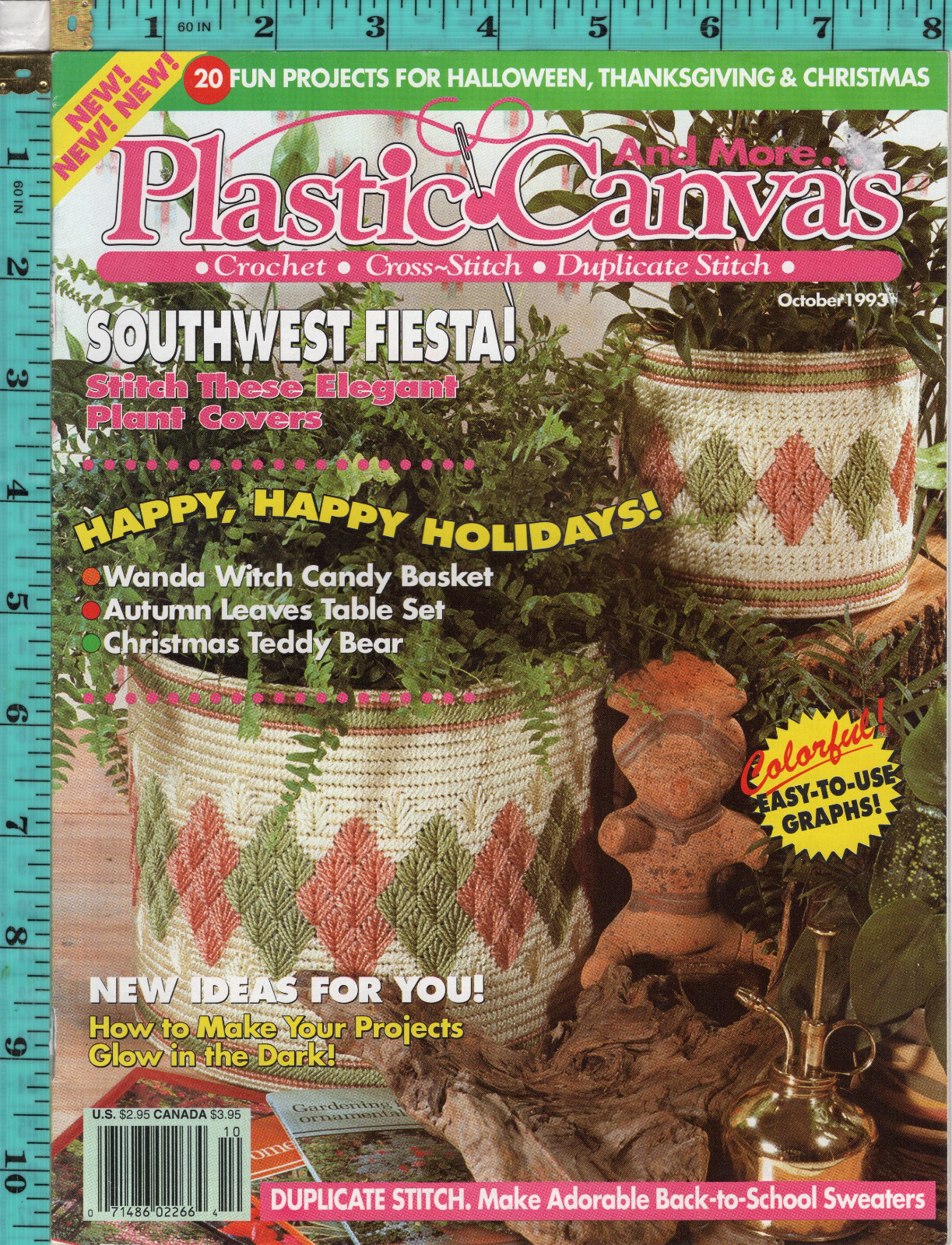 Plastic Canvas And More... Magazine October 1993 20 Fun Projects for Halloween +