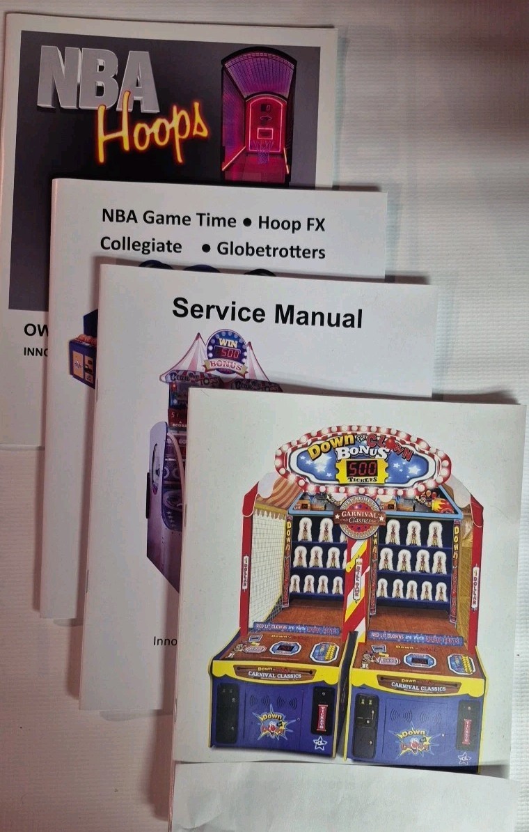 Arcade Game Service And Repair Manuals 4pc Lot Inc Prog & Diagrams