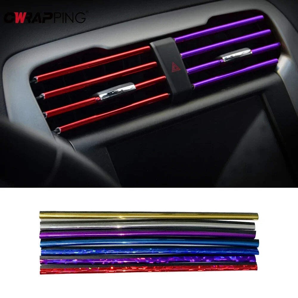 10 Uds. De accesorios coloridos para coche, bricolaje, salida de aire acondicion
