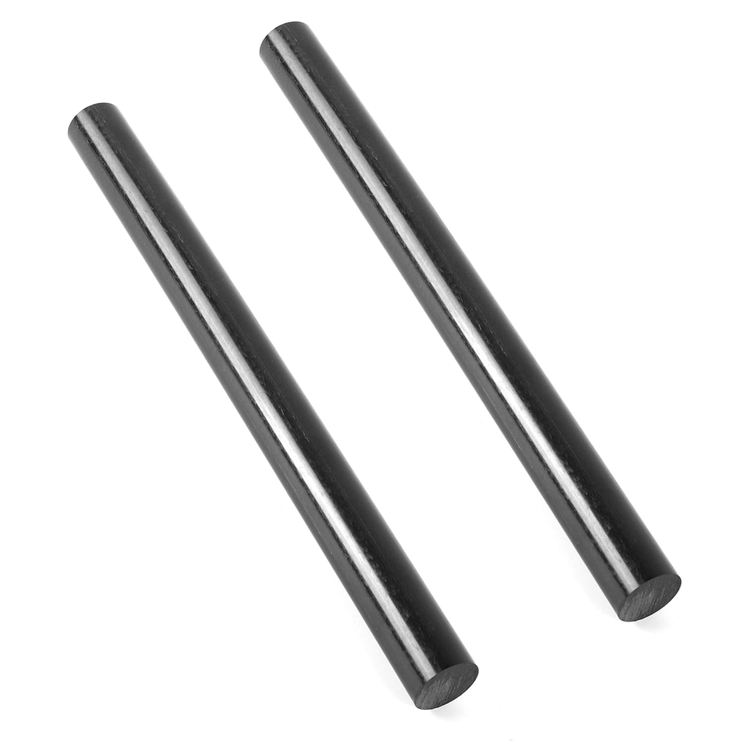 (2 Pack) Round Acetal Copolymer Rods - Standard Tolerance 1 x 12, Black
