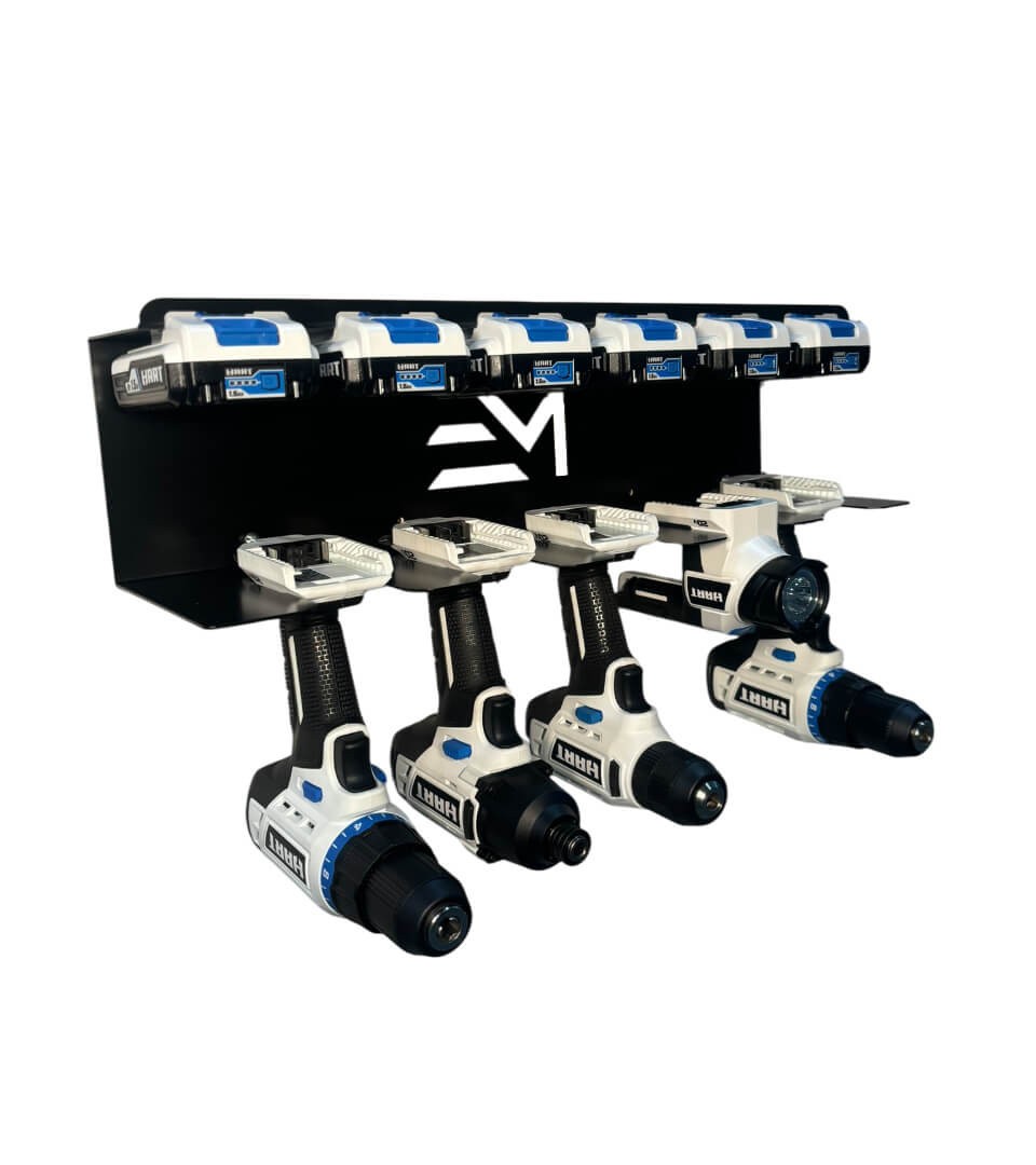 Drill and Battery Shelf compatible with Hart 20V
