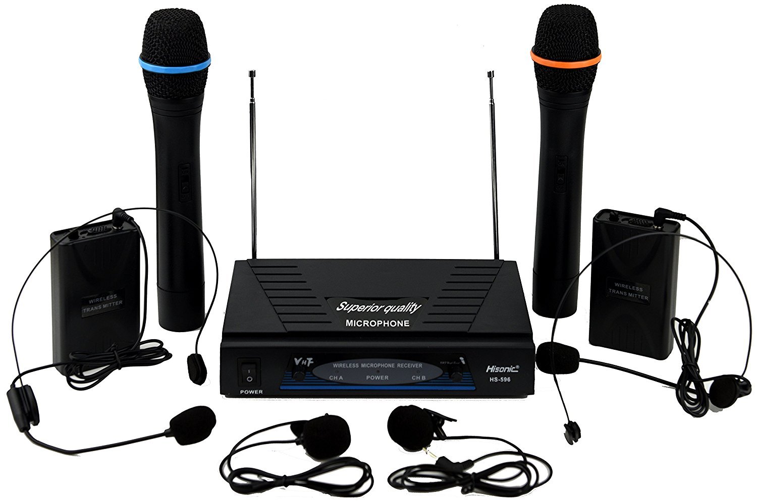 Hisonic HS596B Dual Channel Wireless Microphone System